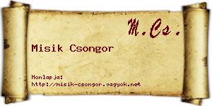 Misik Csongor névjegykártya