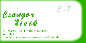 csongor misik business card